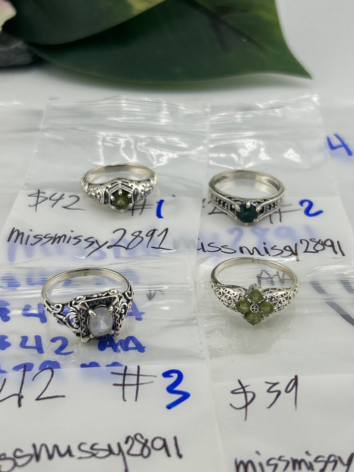 RESERVED FOR: missmissy2891 - 4/12/2025 tiktok Live Show -  4 Sterling Silver Items