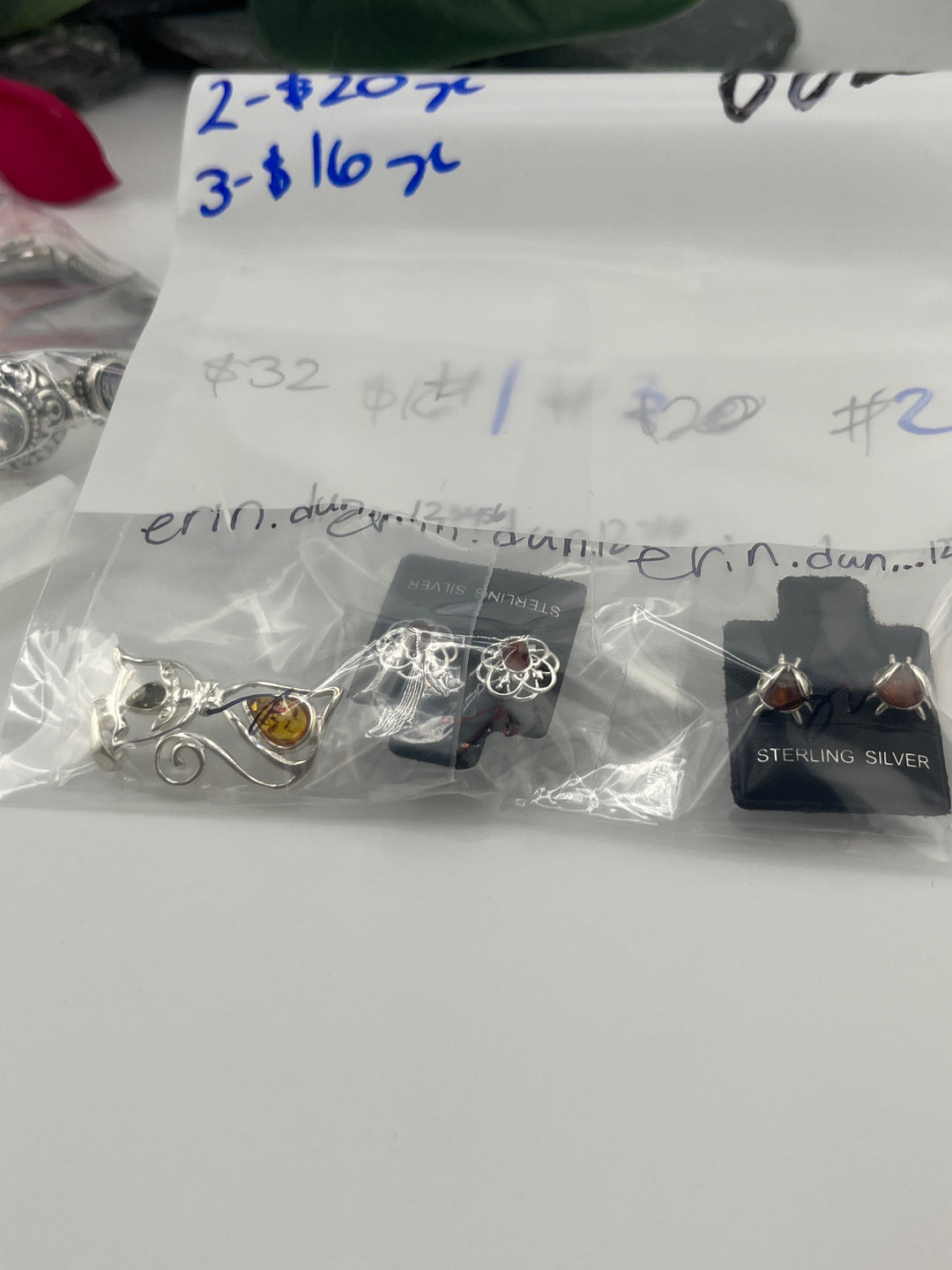 PM SHOW 48HR - RESERVED FOR: erin.dun.123456 - 10/25/2025 FL tiktok Live Show - 3 Sterling Silver Items
