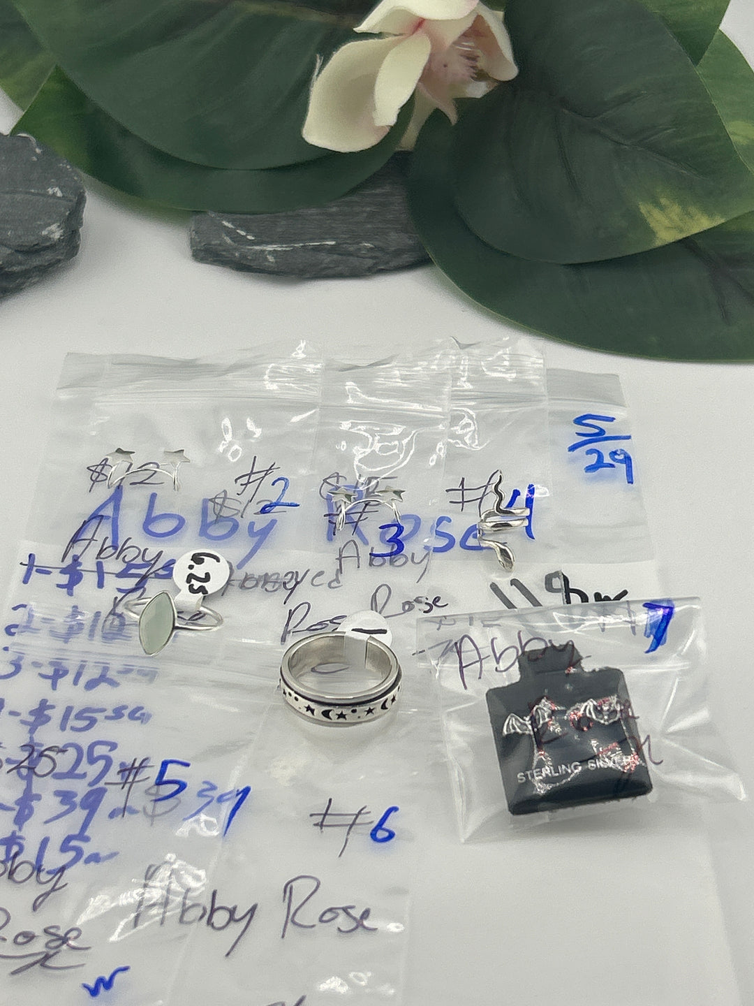 RESERVED FOR: Abby Rose - 5/29/2025 tiktok Live Show - 6 Sterling Silver Items
