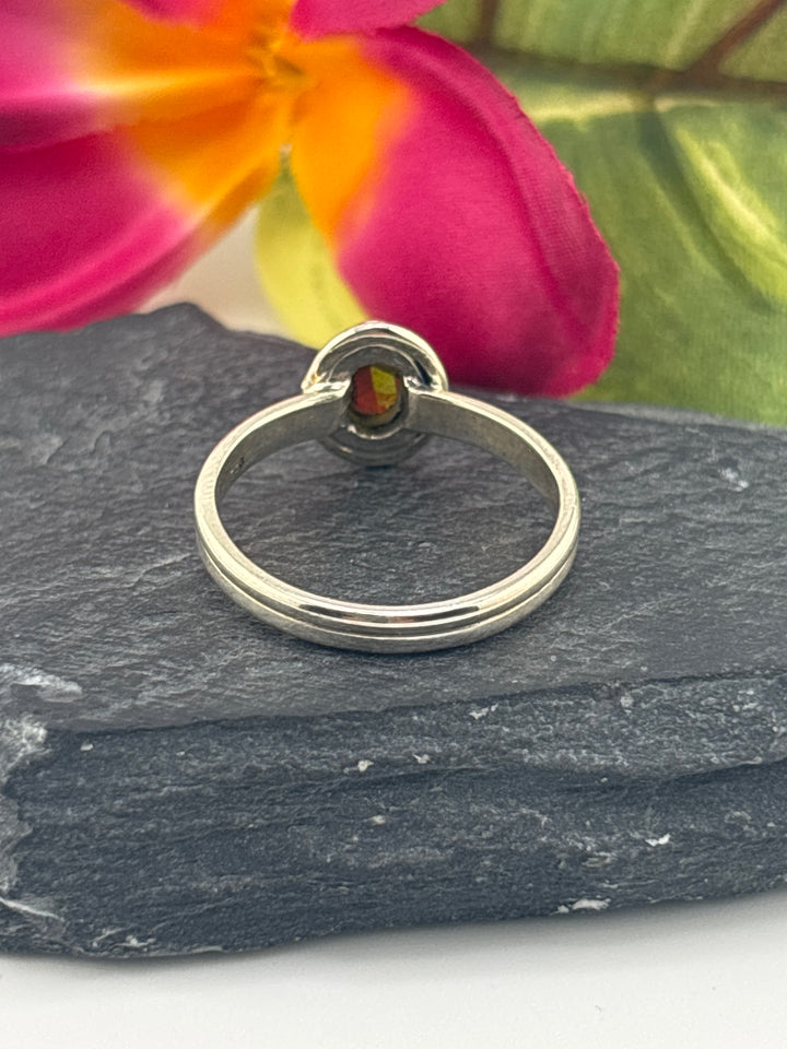 Tourmaline and 925 Sterling Silver Ring Size 9.25