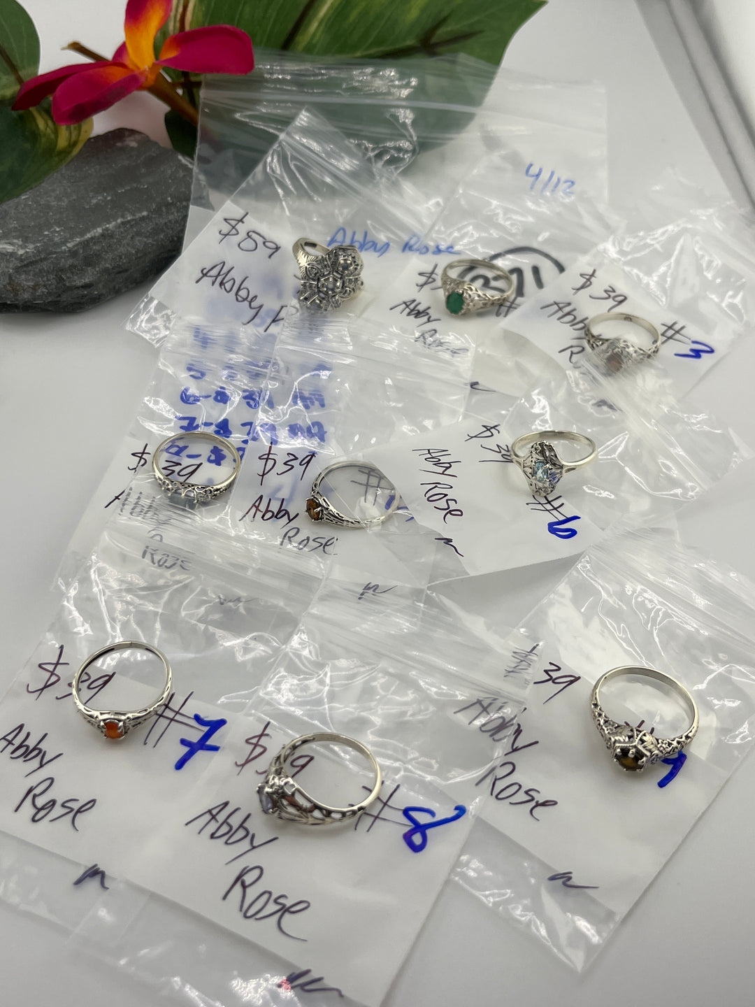 RESERVED FOR: Abby Rose- 4/12/2025 tiktok Live Show - 9 Sterling Silver Items