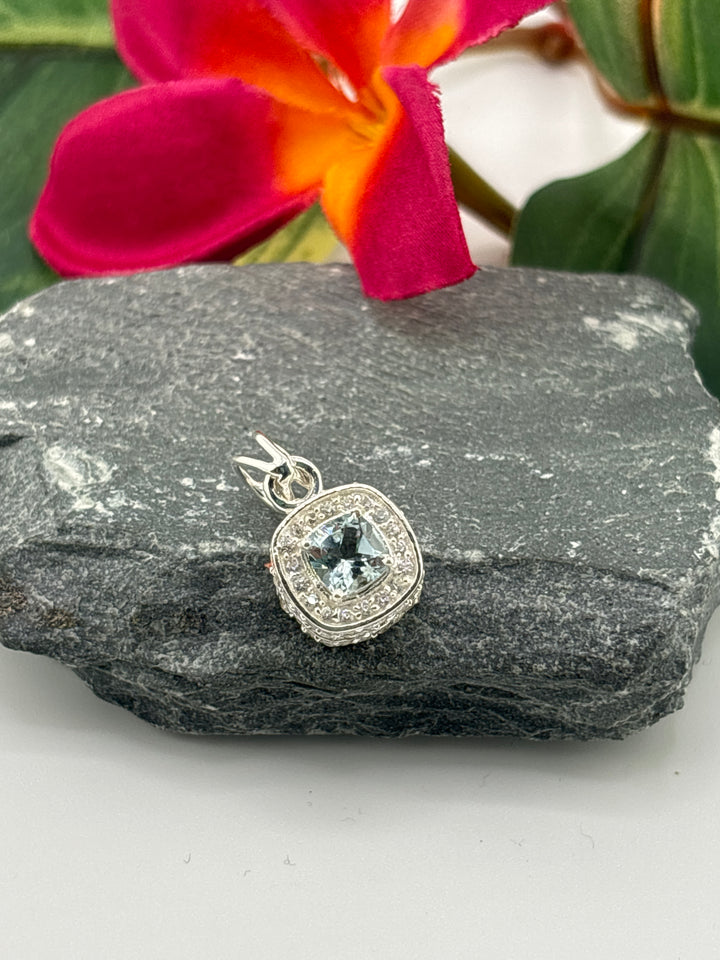 Topaz w/CZ Pendant