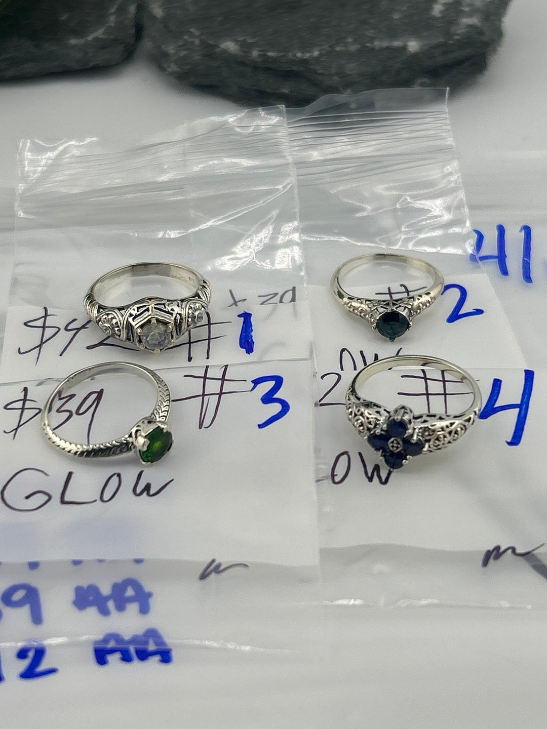 RESERVED FOR: GLOW - 4/12/2025 tiktok Live Show - 4 Sterling Silver Items