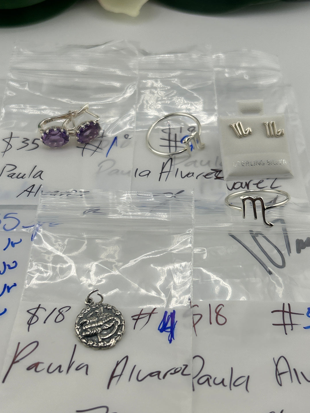 RESERVED FOR: Paula Alvarez - 4/24/2025 tiktok Live Show -5  Sterling Silver Items