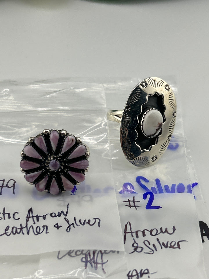 RESERVED FOR: Rustic Arrow Leather & Silver - 4/28/2025 tiktok Live Show - 2 Sterling Silver Items
