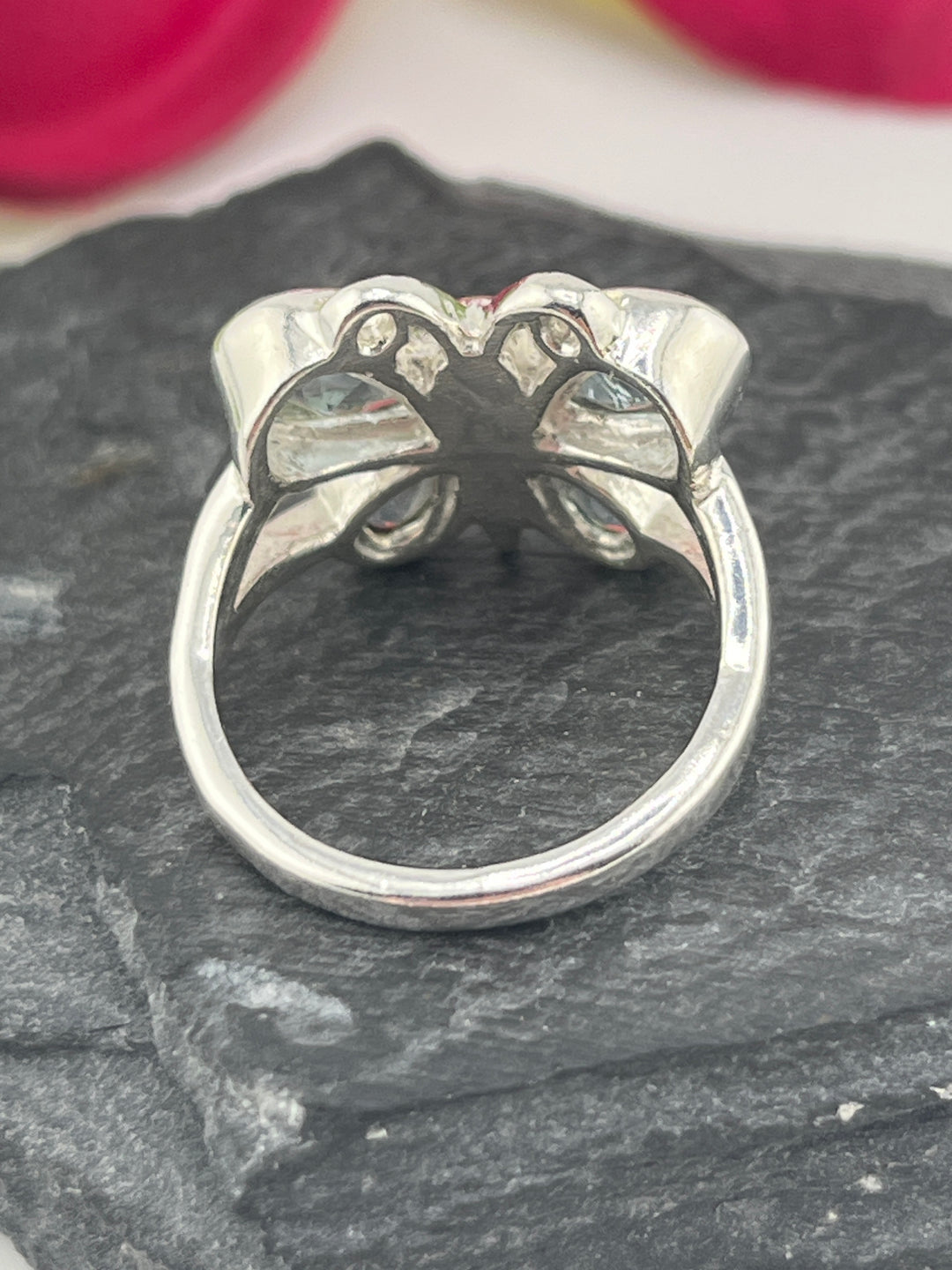 Butterfly Topaz and 925 Sterling Silver Ring