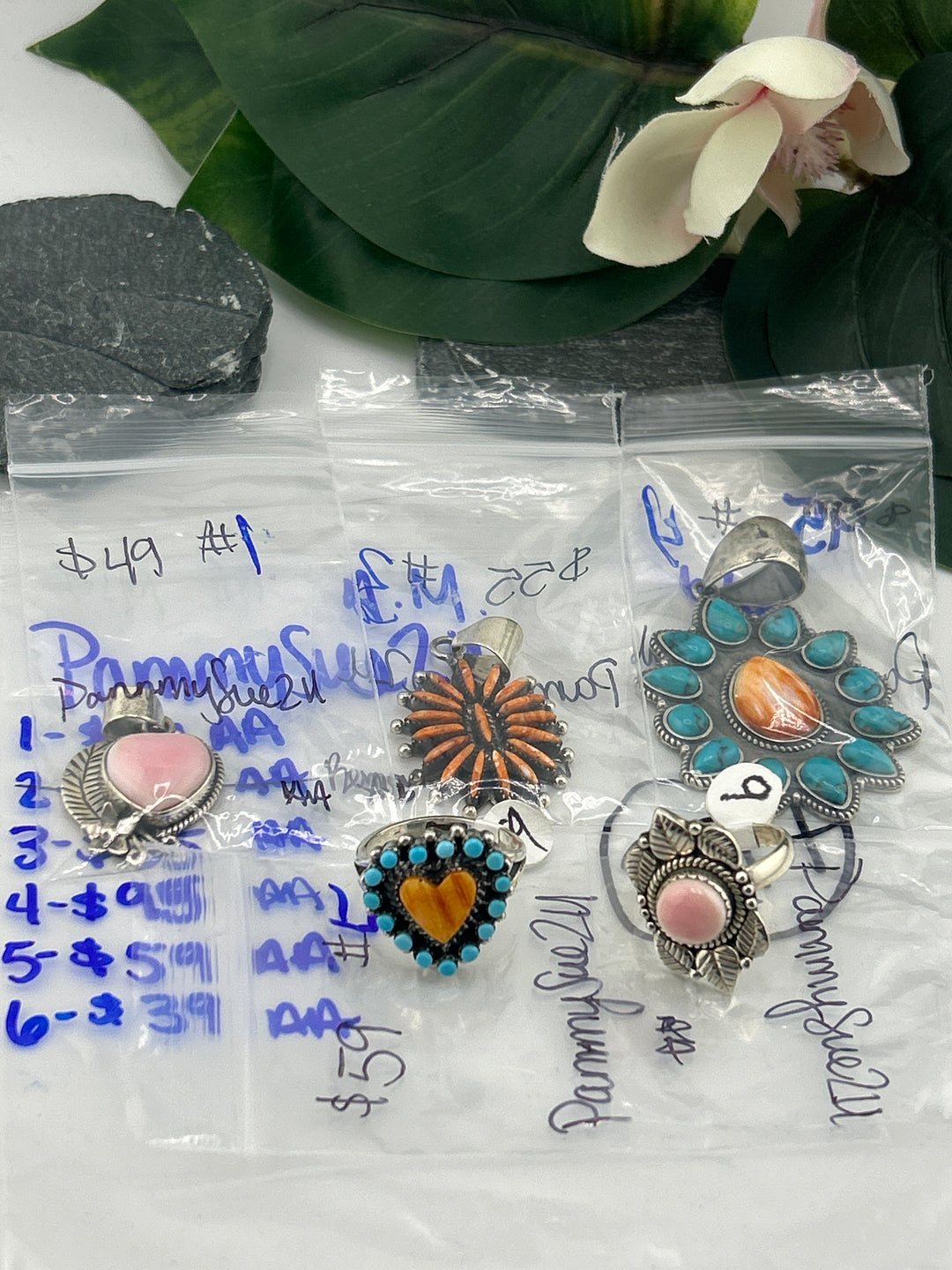 RESERVED FOR: PammySue2U - 6/9/2025 tiktok A.M Live Show - 6 Sterling Silver Items
