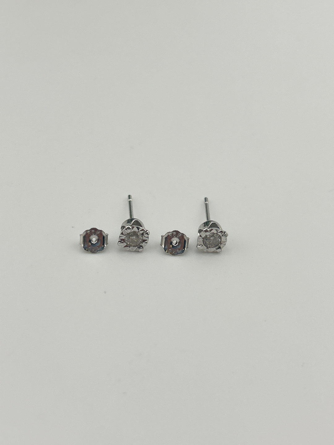 10K White Gold Post-Back Studs