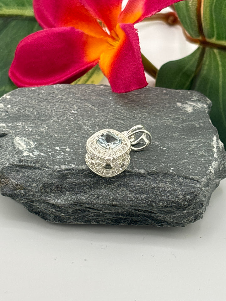 Topaz w/CZ Pendant