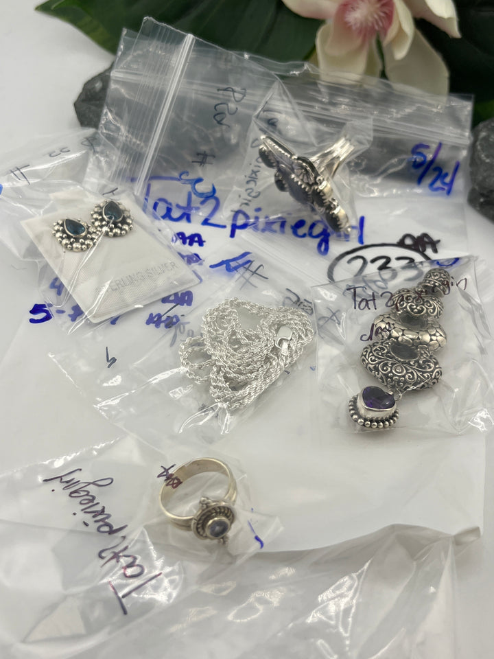 RESERVED FOR: Tat2pixiegirl- 5/24/2025 tiktok Live Show - 5 Sterling Silver Items