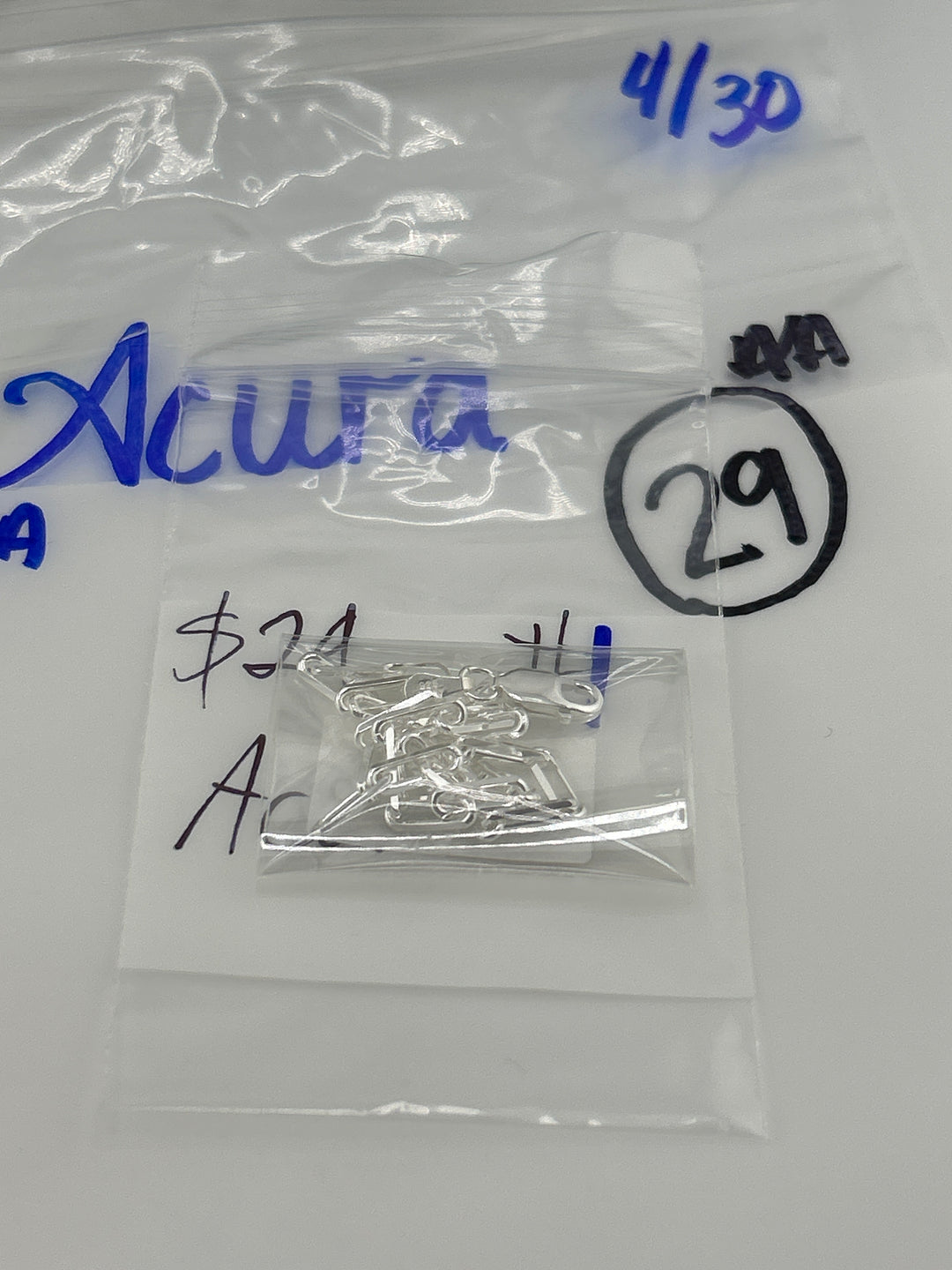 RESERVED FOR: Acura - 4/30/2025 tiktok Live Show - 1 Sterling Silver Items