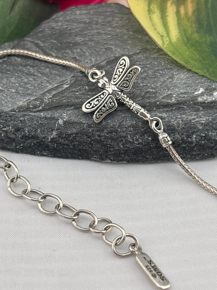Designer SOMS 925 Sterling Silver Dragonfly Bracelet