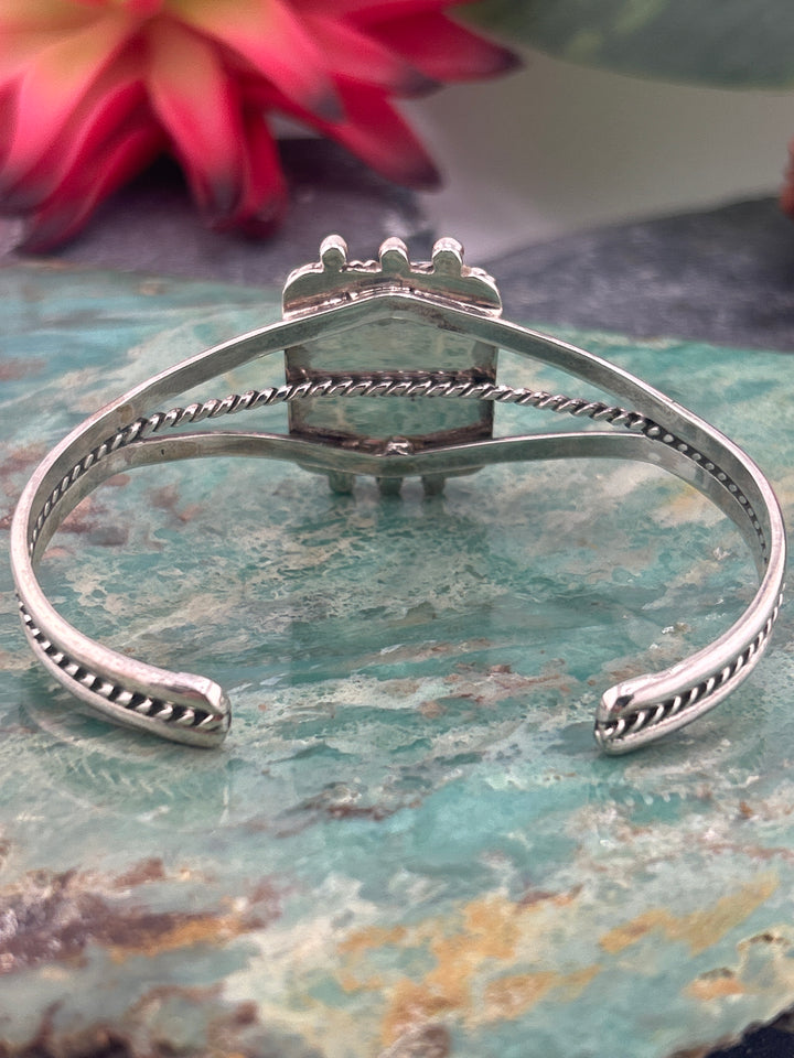 Regie 925 Sterling Silver Mosaic Multi-stone Rectangle Cuff