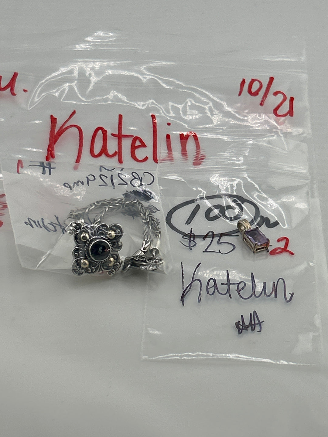 AM SHOW 48HR RESERVED FOR:  Katelin - 10/21/2025 FL tiktok Live Show - 2  Sterling Silver Items