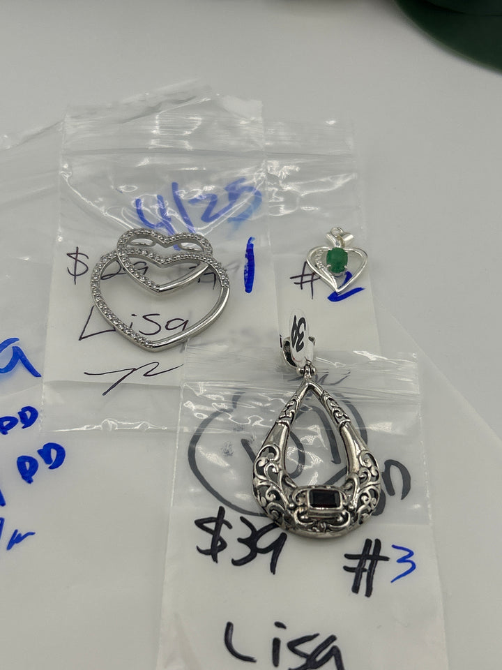 RESERVED FOR: Lisa  - 4/25/2025 tiktok Live Show - 3 Sterling Silver Items