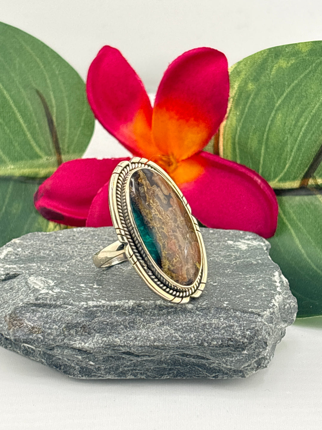 Opalized Wood Ring Size 9