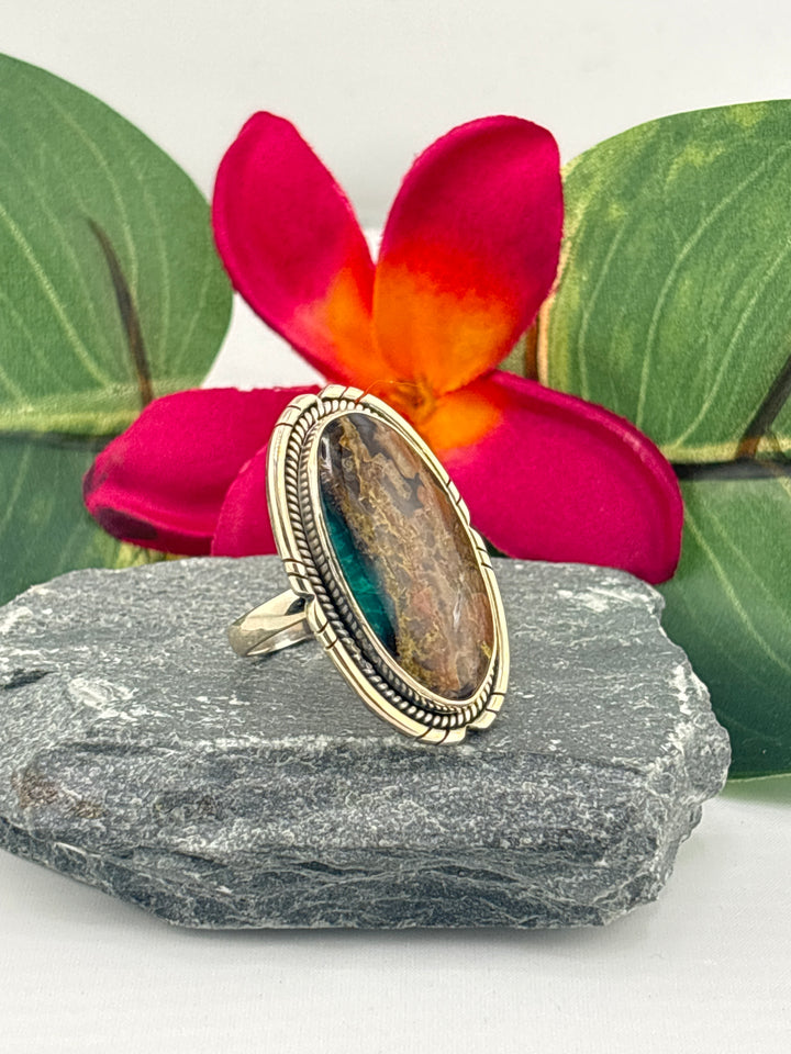 Opalized Wood Ring Size 9