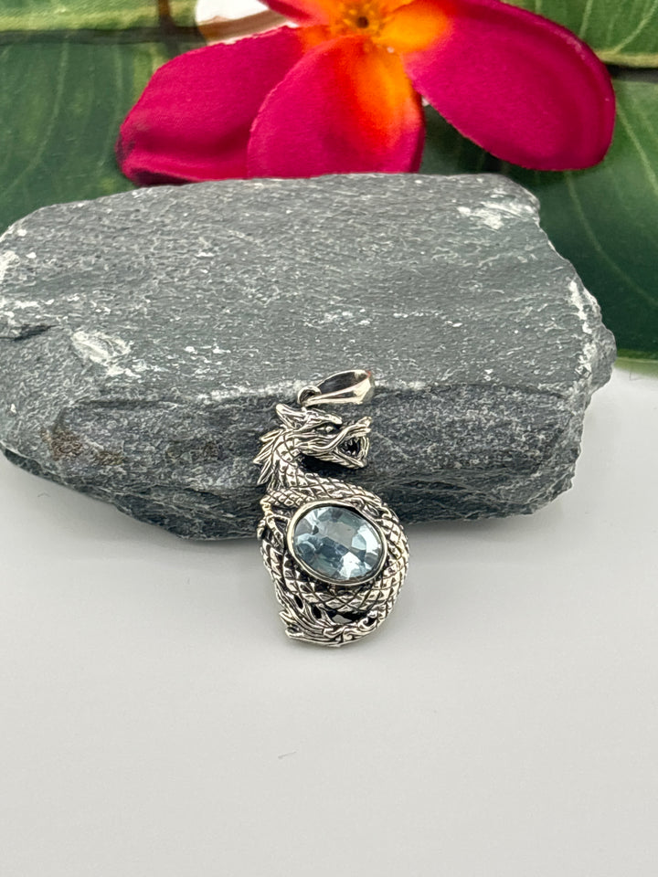 Bali Topaz Dragon Pendant