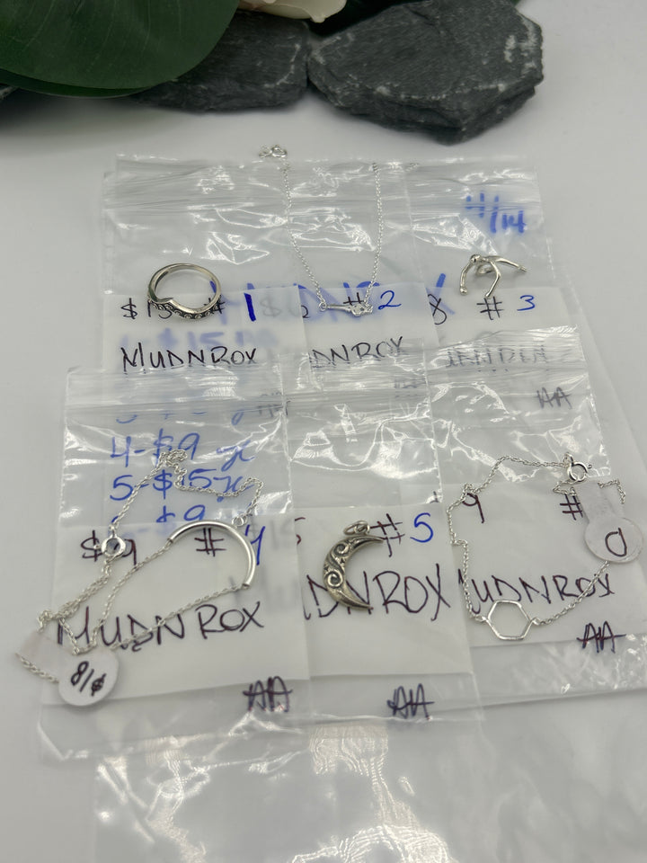 RESERVED FOR: MUDNROX- 4/14/2025 tiktok Live Show - 6 Sterling Silver Items