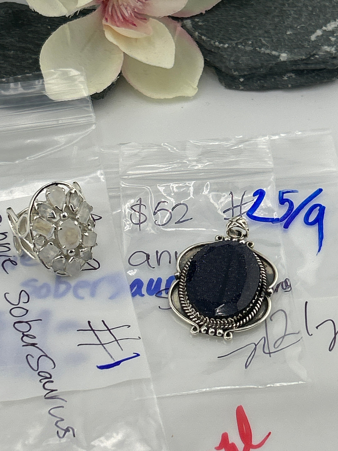 RESERVED FOR: annie sobersaurus - 5/9/2025 tiktok Live Show - 2 Sterling Silver Items