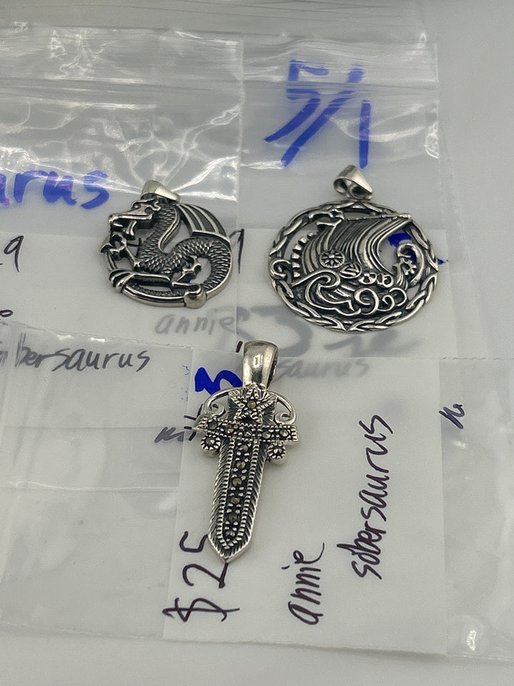 RESERVED FOR: annie sobersaurus - 5/1/2025 tiktok Live Show -3  Sterling Silver Items