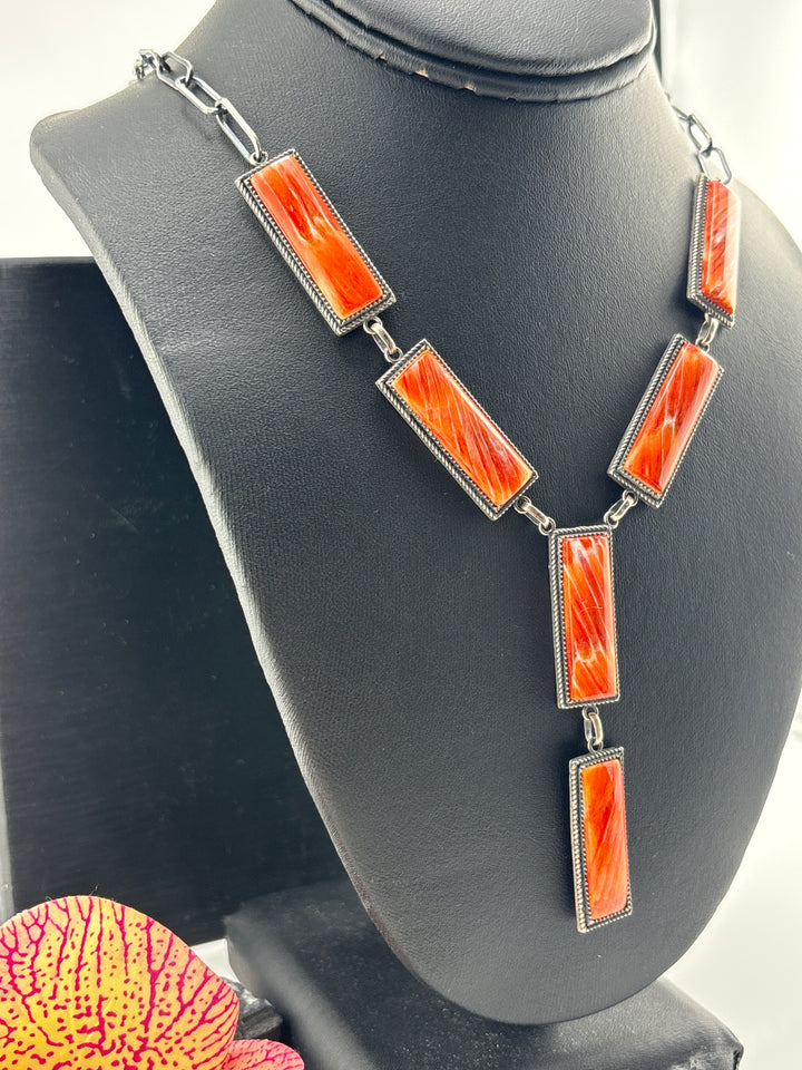 Red Spiny Oyster Bar Necklace