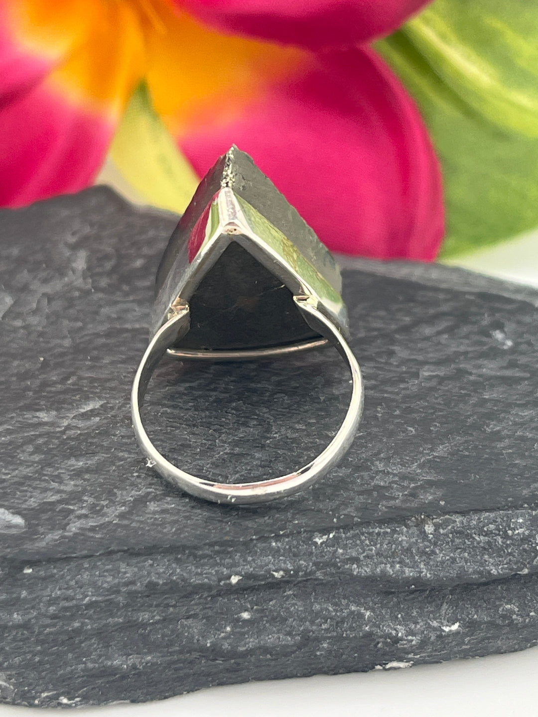 Titanium Druzy and 925 Sterling Silver Ring