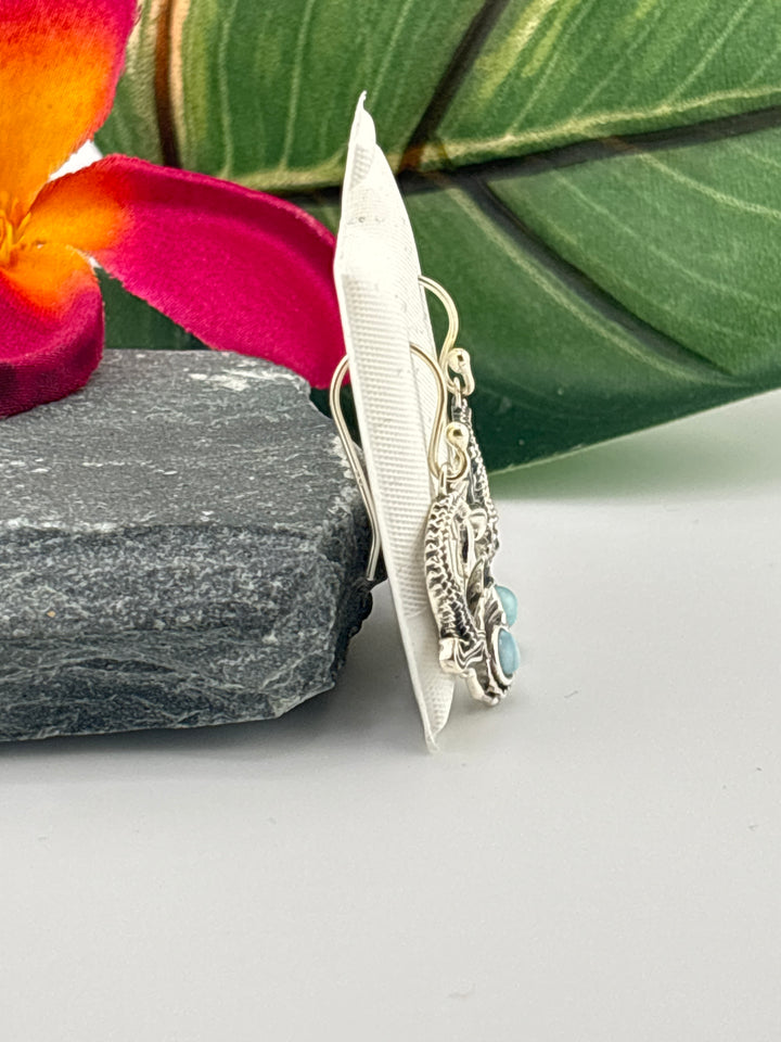 Larimar Mermaid Dangle Earrings