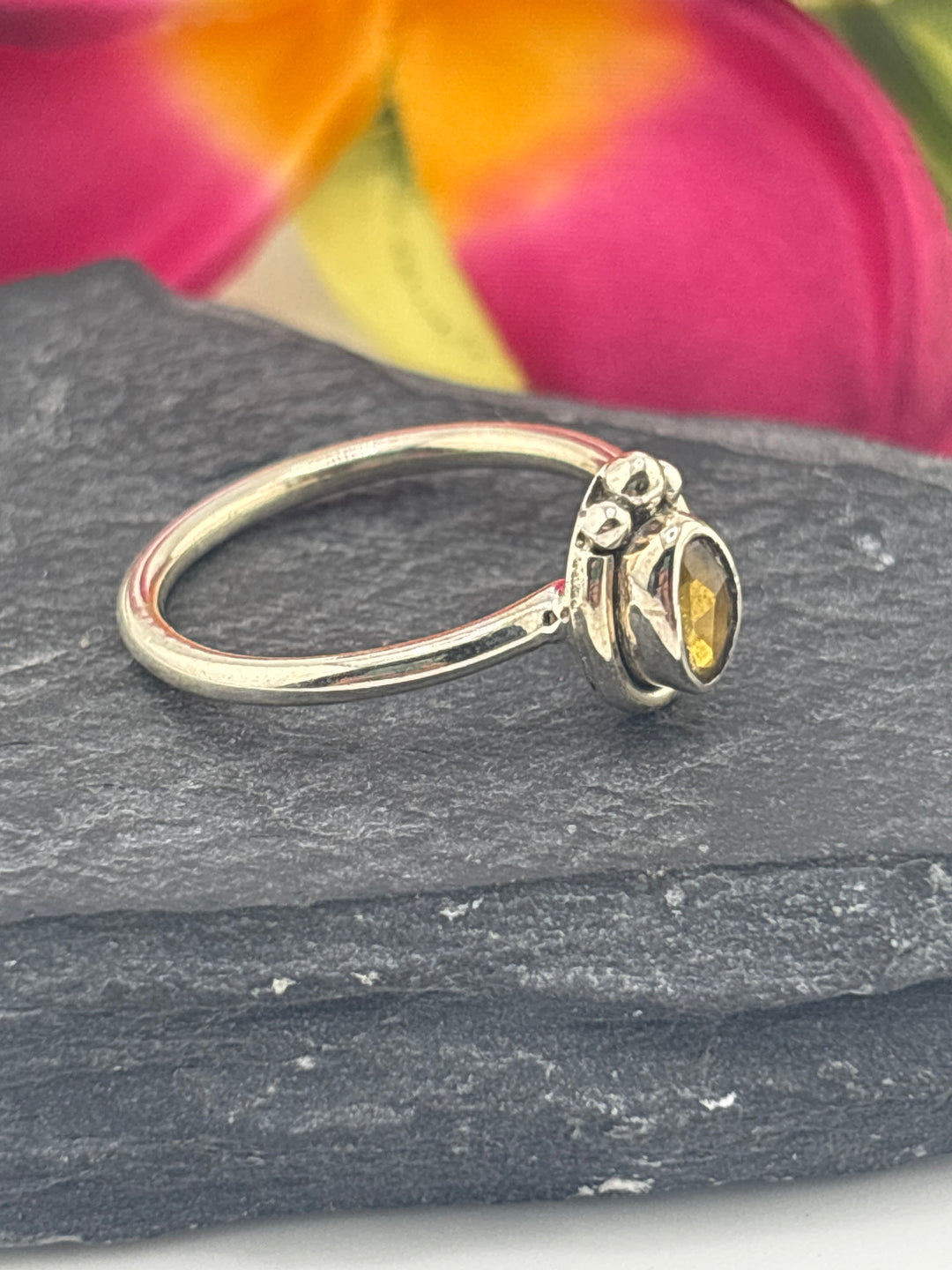 Tourmaline and 925 Sterling Silver Ring Size 8