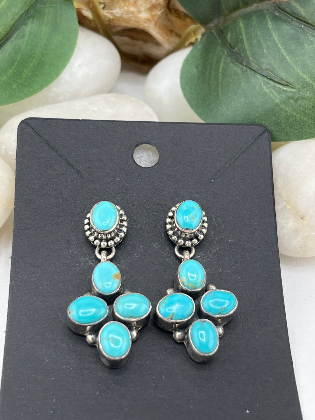 FB Turquoise Dangle Post Earrings