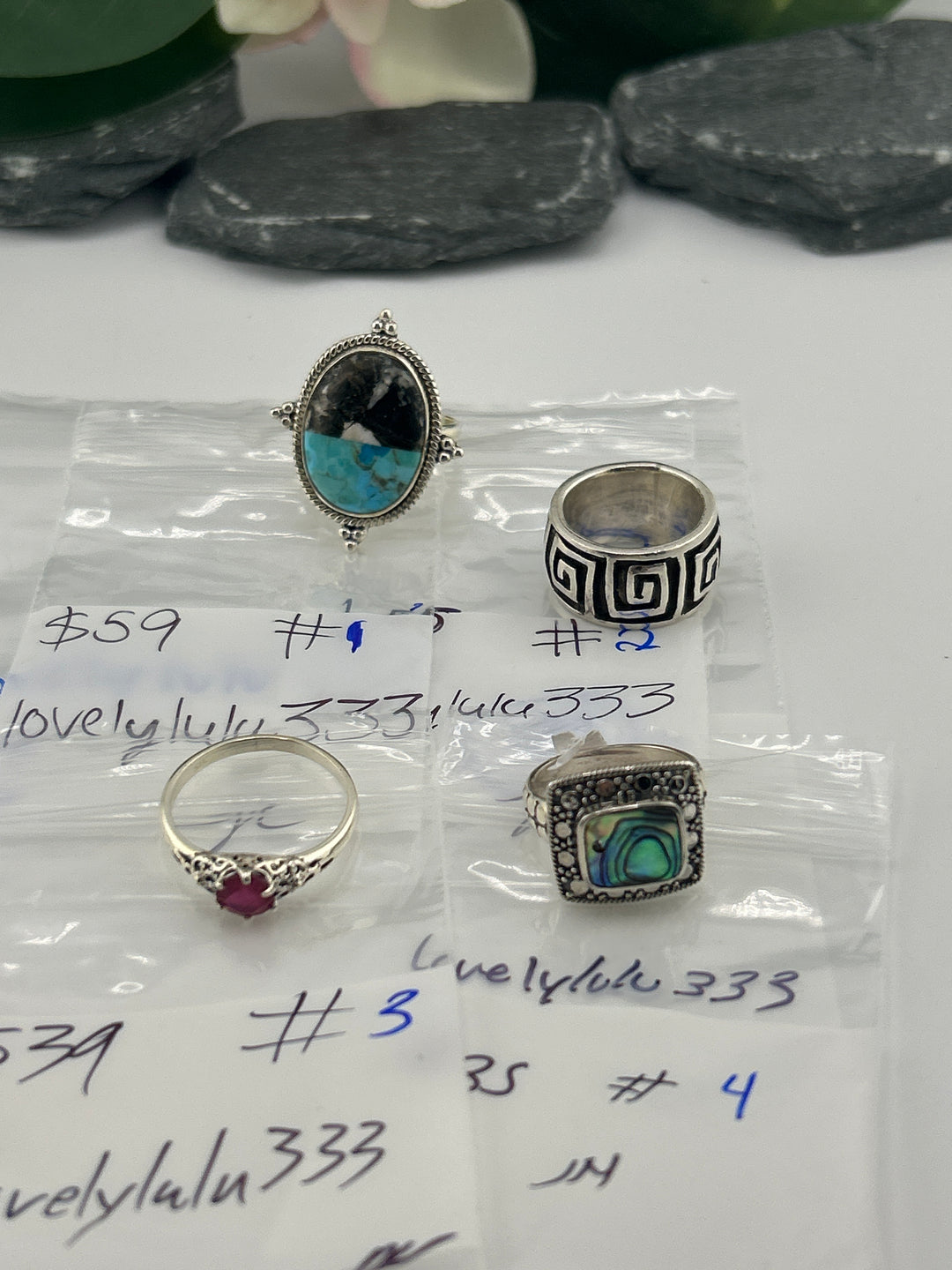 RESERVED FOR:  lovelylulu333- 4/24/2025 tiktok Live Show -4  Sterling Silver Items