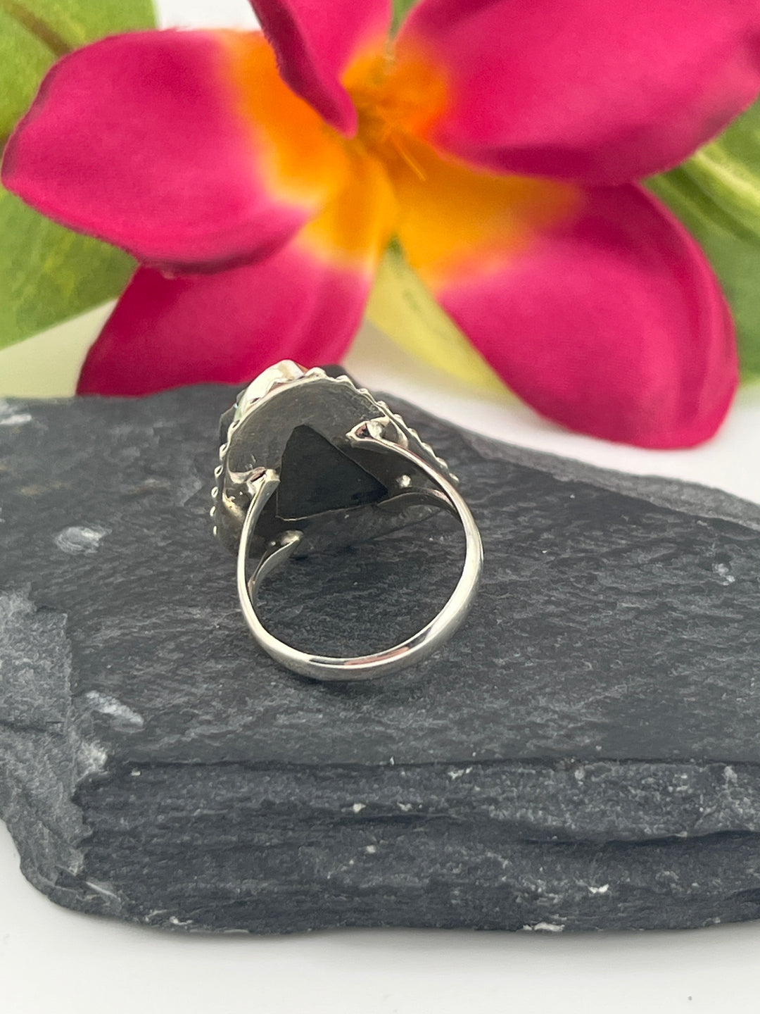 Titanium Druzy and 925 Sterling Silver Ring