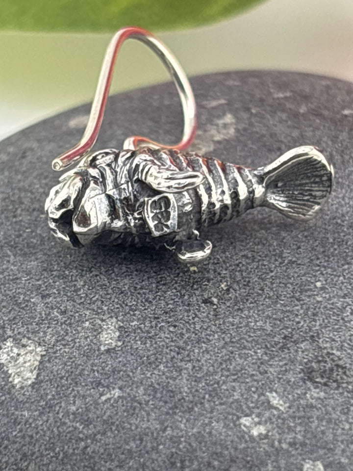 Designer SOMS 925 Sterling Silver Manatee Earrings