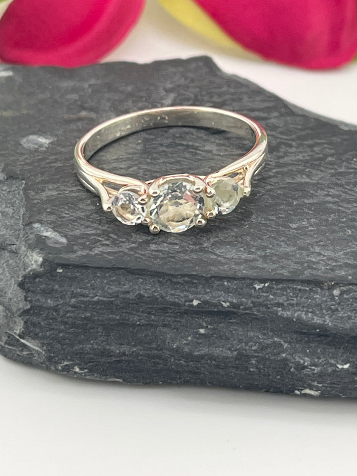 Aquamarine and 925 Sterling Silver Ring