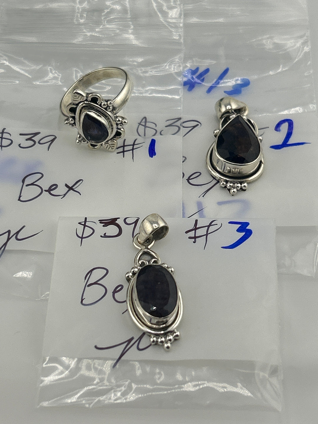 RESERVED FOR: Bex - 4/3/2025 Tiktok Live Show - 3 Sterling Silver Items