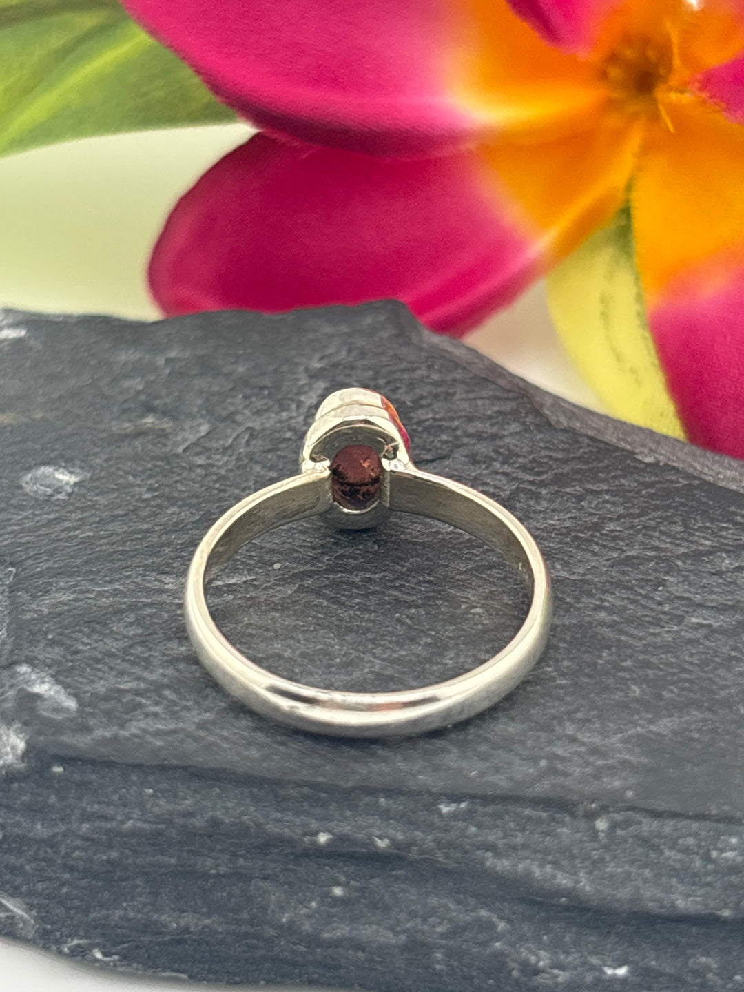 Tourmaline and 925 Sterling Silver Ring Size 8.25