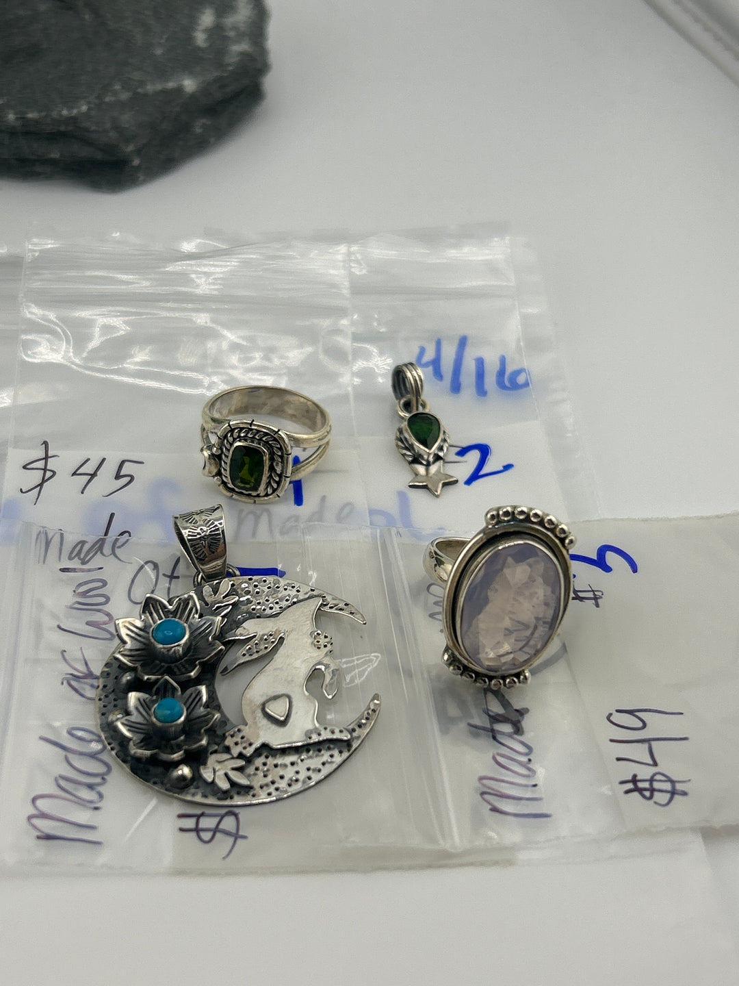 RESERVED FOR: Made of Wool- 4/16/2025 tiktok Live Show - 4 Sterling Silver Items