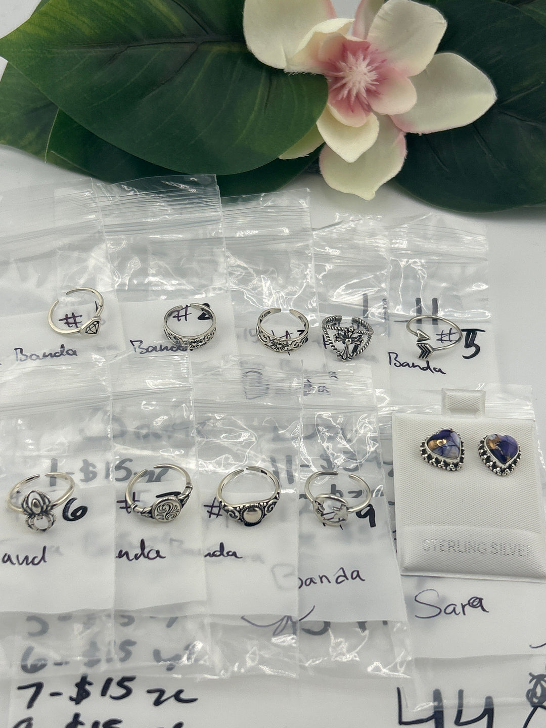 RESERVED FOR: Sara Banda - 4/11/2025 The Collective Boutique App Live Show - 15 Sterling Silver Items