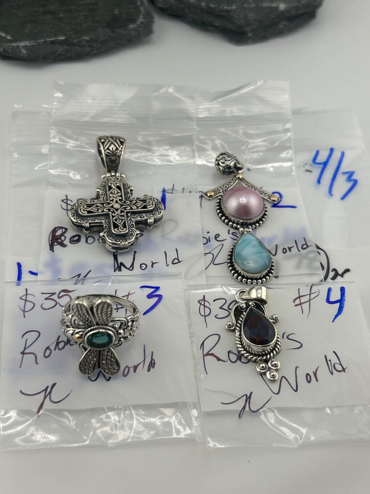 RESERVED FOR: Robbie's World - 4/3/2025 Tiktok Live Show -4 Sterling Silver Items