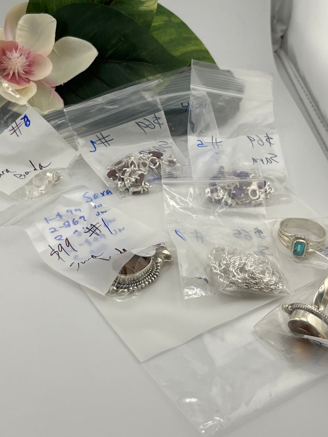 RESERVED FOR:  Sara Banda- 4/24/2025 tiktok Live Show -6  Sterling Silver Items