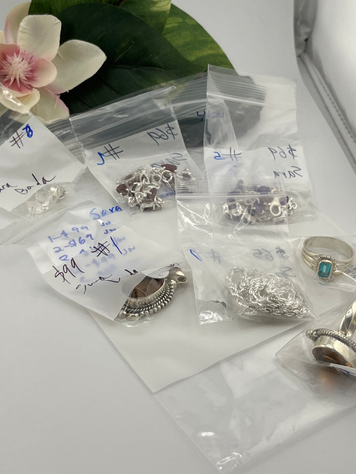 RESERVED FOR:  Sara Banda- 4/24/2025 tiktok Live Show -6  Sterling Silver Items