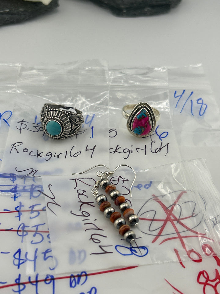 RESERVED FOR: Rockgirl64 - 4/18/2025 tiktok Live Show - 3 Sterling Silver Items