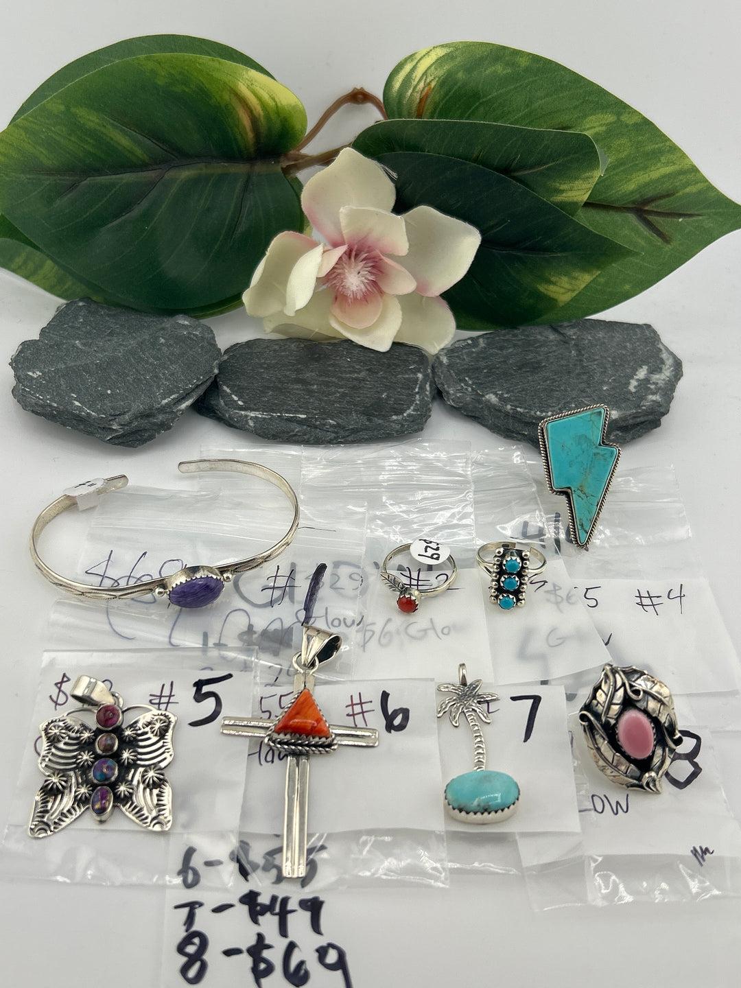 RESERVED FOR: GLOW - 4/4/2025 - Friday App show Live Show - 8  Sterling Silver Items