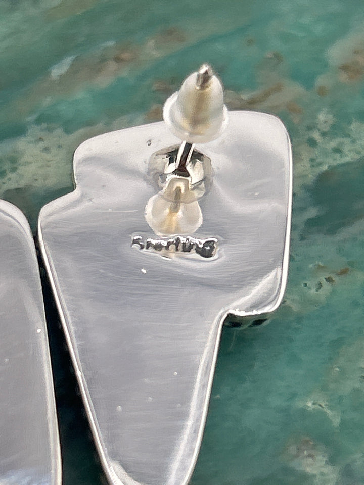 Regie 925 Sterling Silver Multi-stone Lightening Bolt Earrings
