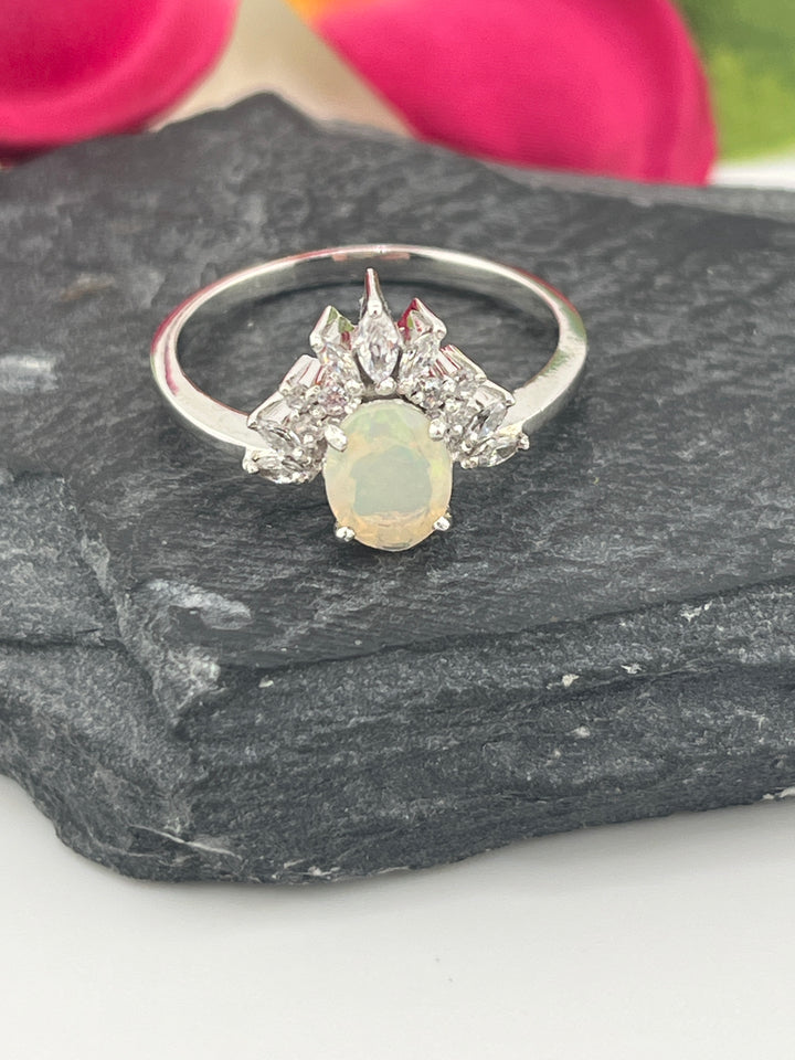 Ethopian Opal and 925 Sterling Silver Ring