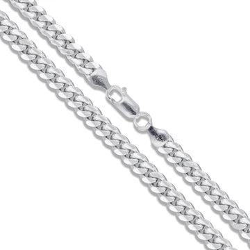 Miami Cuban Link Chain - 3.5mm - 925 Sterling Silver - 18"