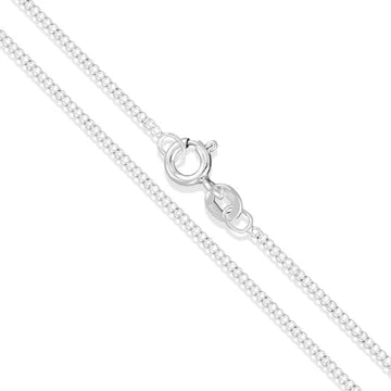 Curb - 1.4mm - Sterling Silver Curb Chain Necklace - 20in