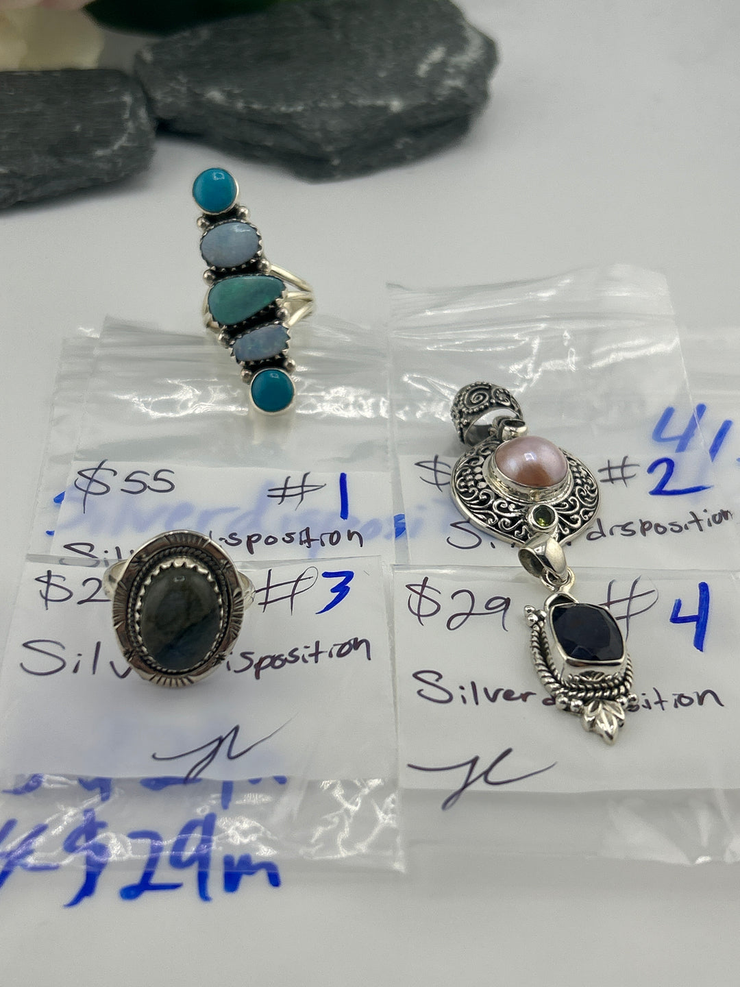 RESERVED FOR: Silverdisposition - 4/3/2025 Tiktok Live Show -4 Sterling Silver Items
