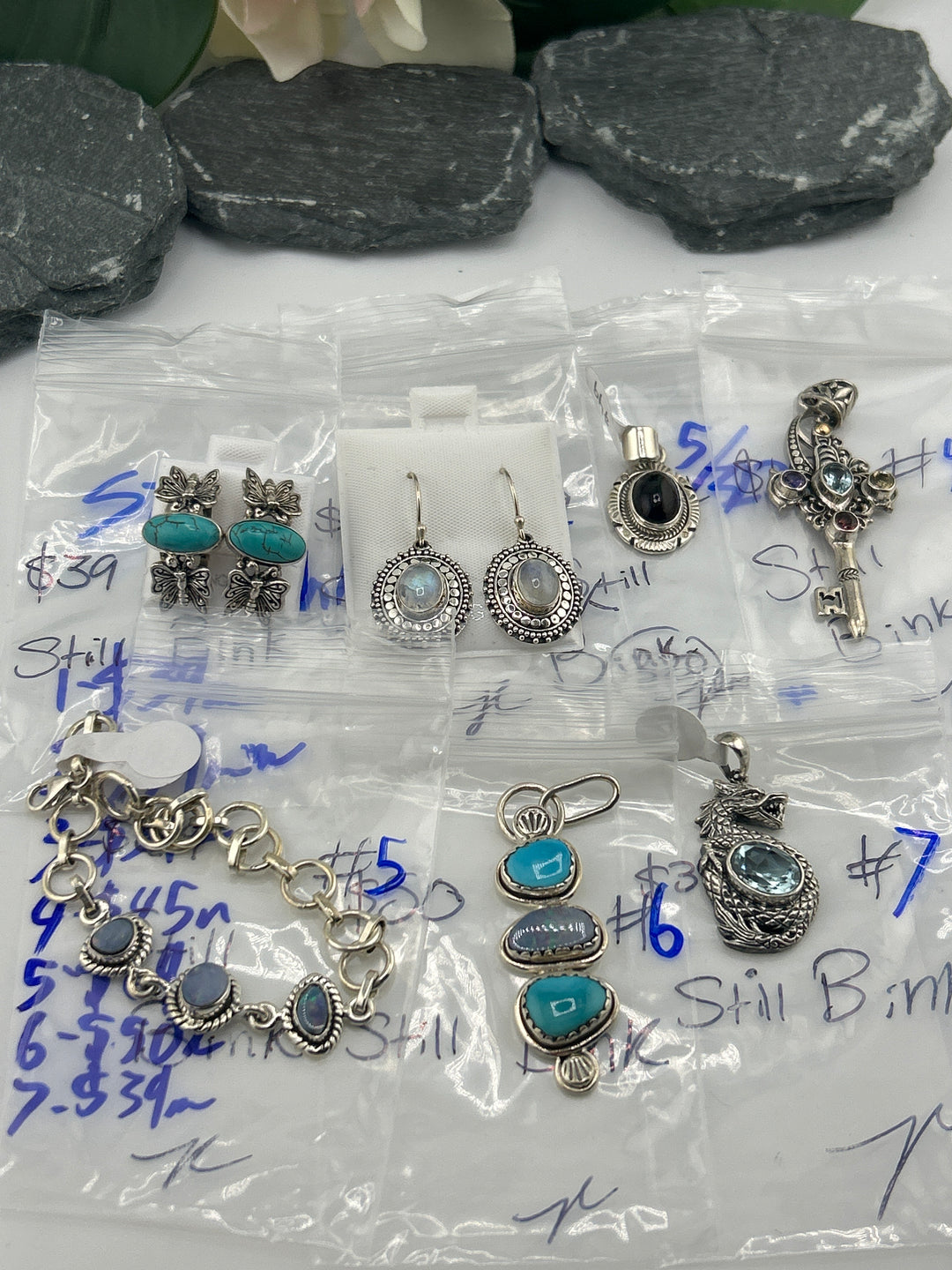 RESERVED FOR: Still Bink - 5/22/2025 tiktok Live Show -  7 Sterling Silver Items