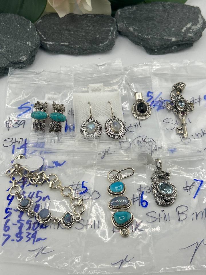 RESERVED FOR: Still Bink - 5/22/2025 tiktok Live Show -  7 Sterling Silver Items